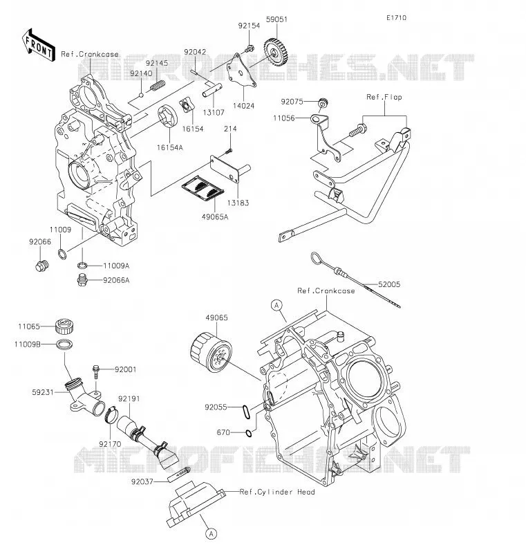 POMPE A HUILE/FILTRE &Agrave; HUILE Kawasaki SSV 620 2020 MULE 4000  KAF620PLF