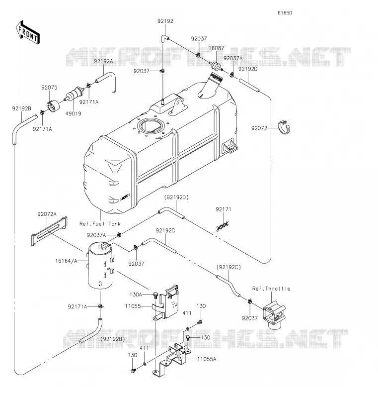 SYSTEME D'EVAPORATION CARBURANT Kawasaki SSV 620 2020 MULE 4000  KAF620PLF
