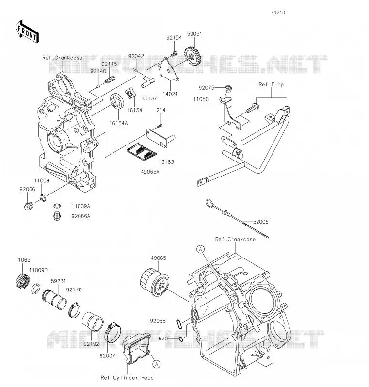 POMPE A HUILE/FILTRE &Agrave; HUILE Kawasaki SSV 620 2020 MULE 4010 TRANS 4X4  KAF620RLF