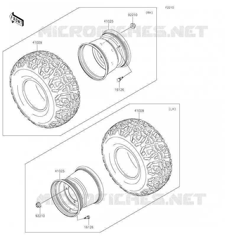 ROUE/PNEUS Kawasaki SSV 620 2020 MULE 4010 TRANS 4X4  KAF620RLF
