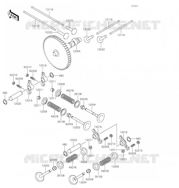 SOUPAPE/ARBRE A CAME Kawasaki SSV 620 2020 MULE 4010 TRANS 4X4  KAF620RLF