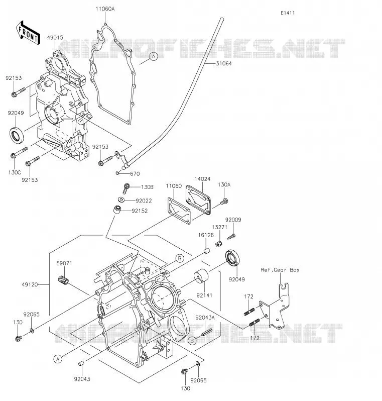 CARTER MOTEUR(S) Kawasaki SSV 620 2020 MULE 4010 TRANS 4X4  KAF620SLF