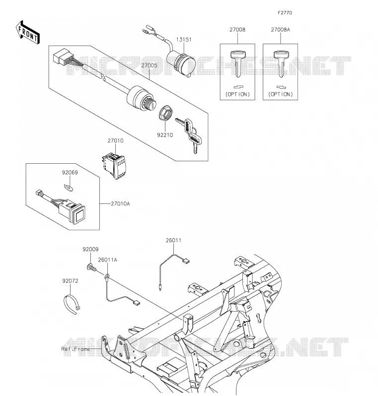 CONTACTEUR Kawasaki SSV 620 2020 MULE 4000 TRANS  KAF620WLF