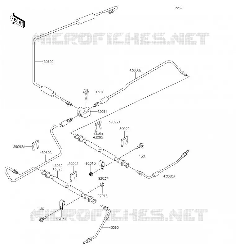 DURITE DE FREIN Kawasaki SSV 620 2020 MULE 4000 TRANS  KAF620WLF