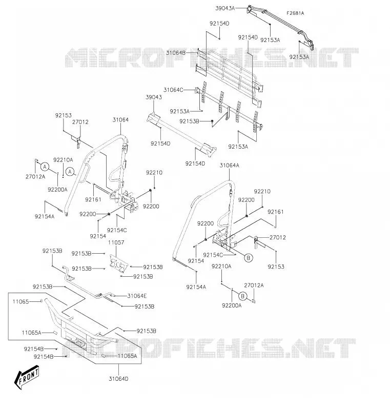 PROTECTION/CHASSIS CAB Kawasaki SSV 700 2020 MULE PRO-MX  KAF700CLF
