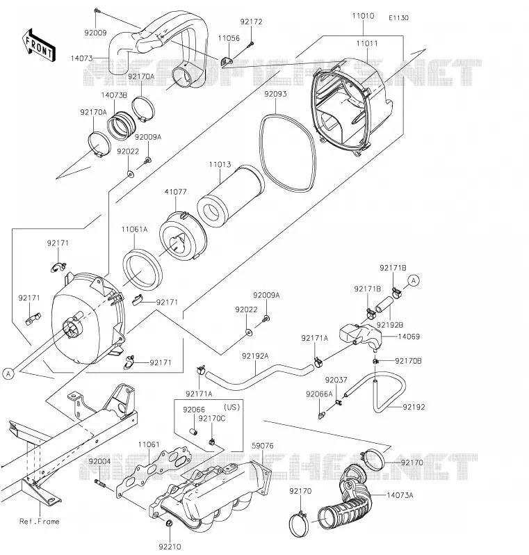 FILTRE A AIR Kawasaki SSV 820 2020 MULE PRO-FXT  KAF820ALF