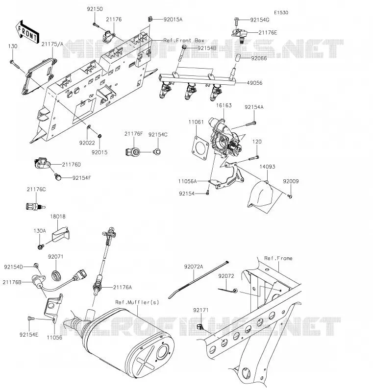 INJECTION CARBURANT Kawasaki SSV 820 2020 MULE PRO-FXT  KAF820BLF