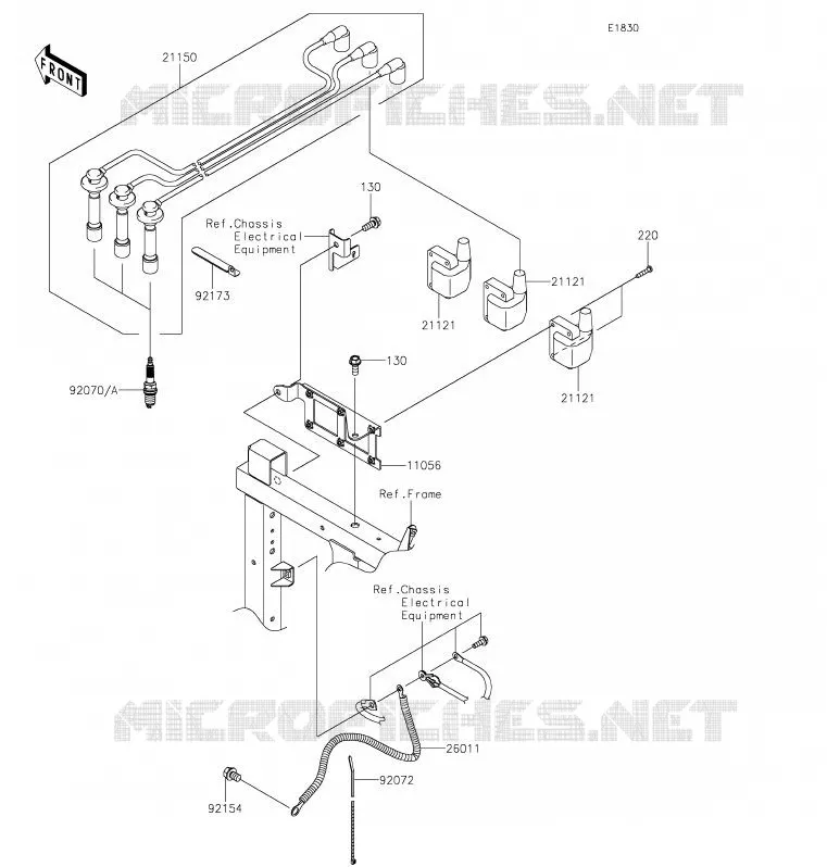 SYSTEME D&acute;ALLUMAGE Kawasaki SSV 820 2020 MULE PRO-FXT  KAF820BLF