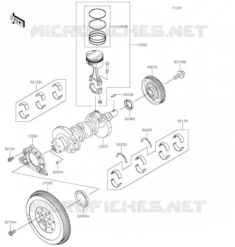 VILEBREQUIN/PISTON Kawasaki SSV 820 2020 MULE PRO-FXT  KAF820BLF