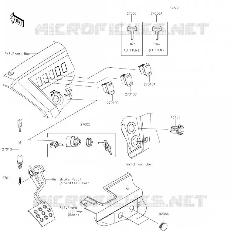 CONTACTEUR Kawasaki SSV 820 2020 MULE PRO-FXT  KAF820BLF