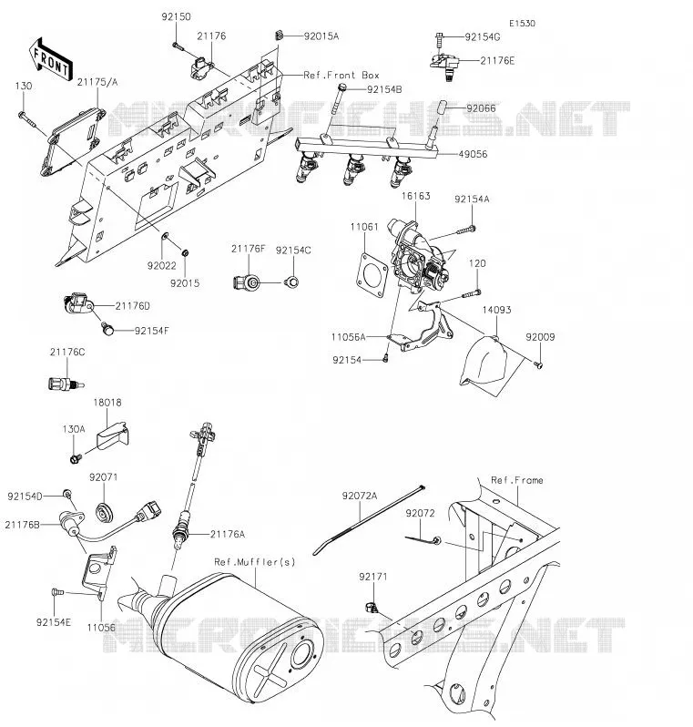 INJECTION CARBURANT Kawasaki SSV 820 2020 MULE PRO-FXT  KAF820BLF