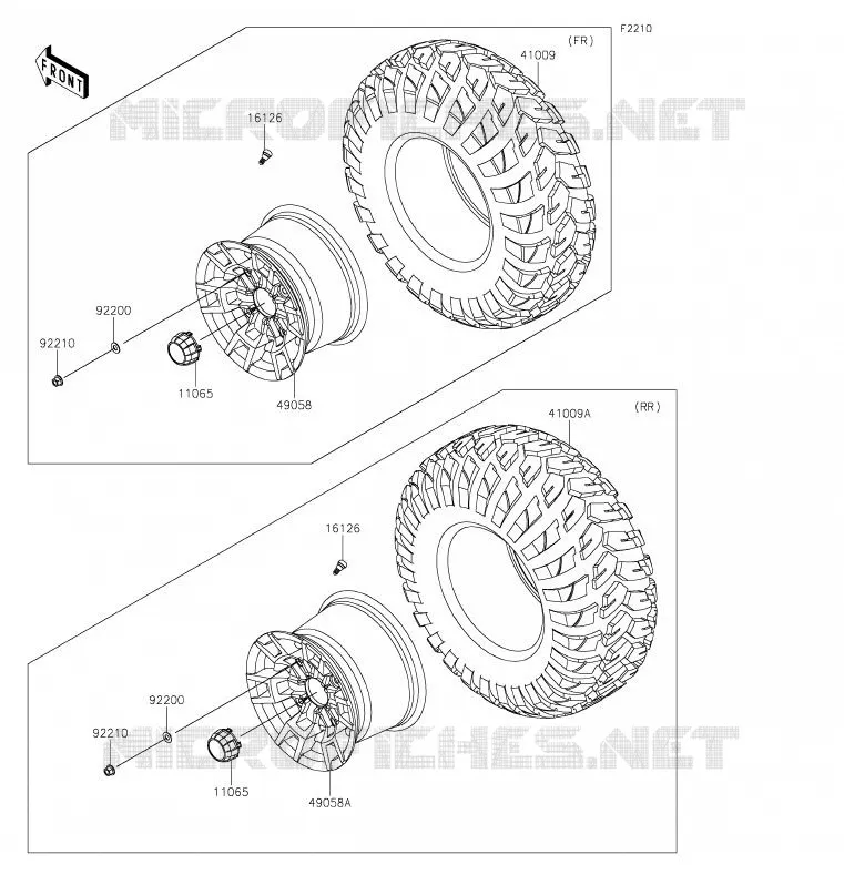 ROUE/PNEUS Kawasaki SSV 820 2020 MULE PRO-FXT  KAF820CLF