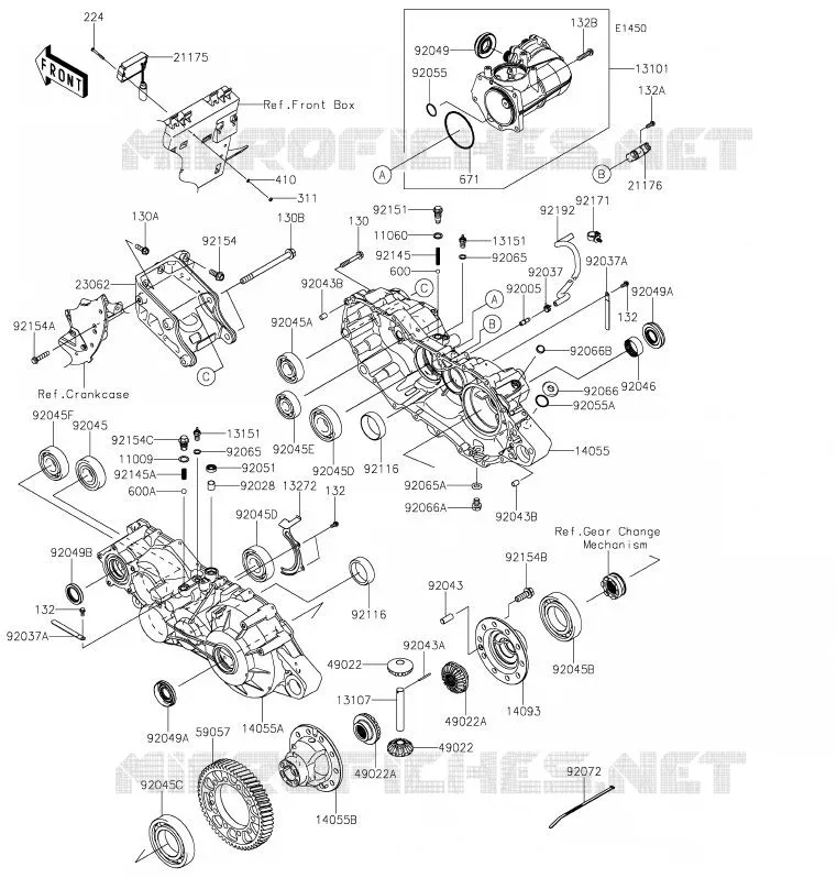 PONT Kawasaki SSV 820 2020 MULE PRO-FX  KAF820ELF