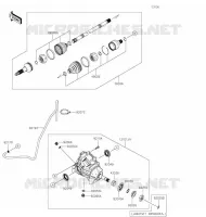 ARBRE DE TRANSMISSION AVANT pour Kawasaki MULE PRO-FX 2020