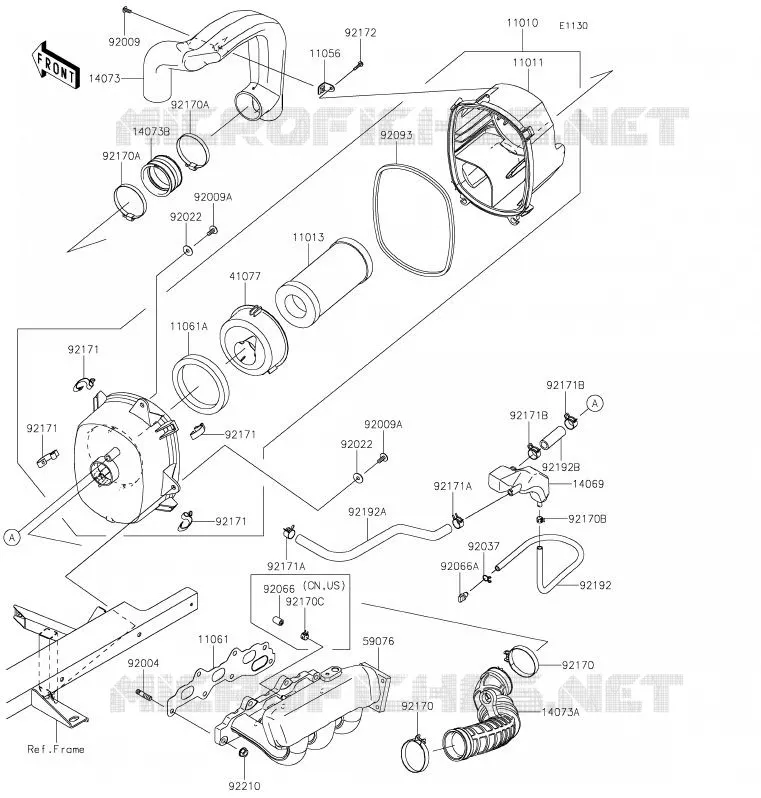 FILTRE A AIR Kawasaki SSV 820 2020 MULE PRO-FX  KAF820FLF