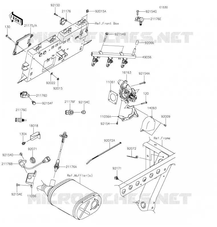 INJECTION CARBURANT Kawasaki SSV 820 2020 MULE PRO-FX  KAF820FLF