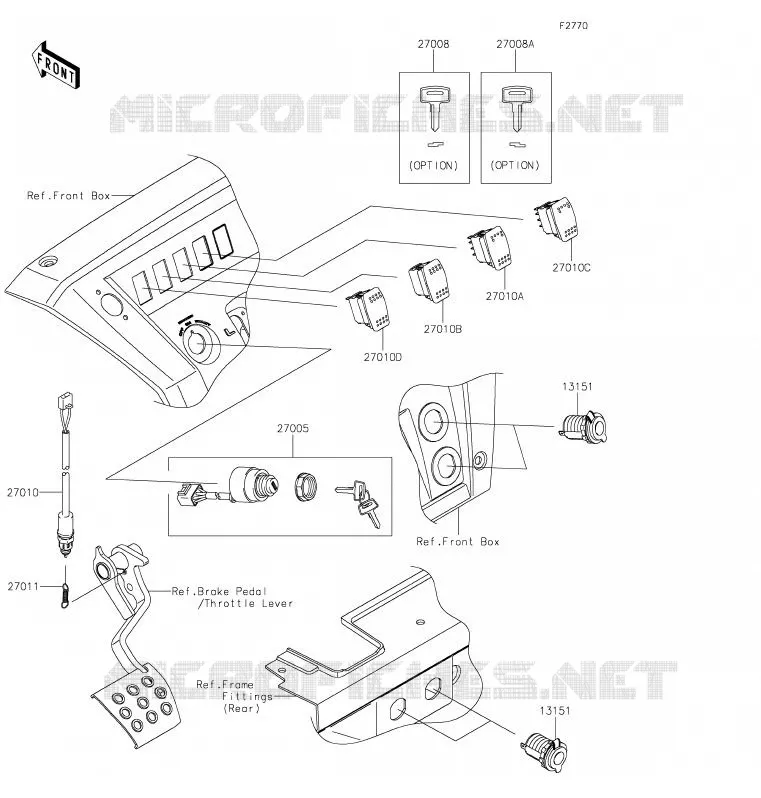 CONTACTEUR Kawasaki SSV 820 2020 MULE PRO-FXT  KAF820JLF