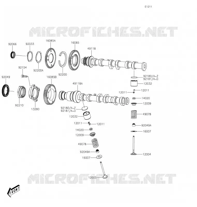SOUPAPE/ARBRE A CAME Kawasaki SSV 820 2020 MULE PRO-FXR  KAF820KLF