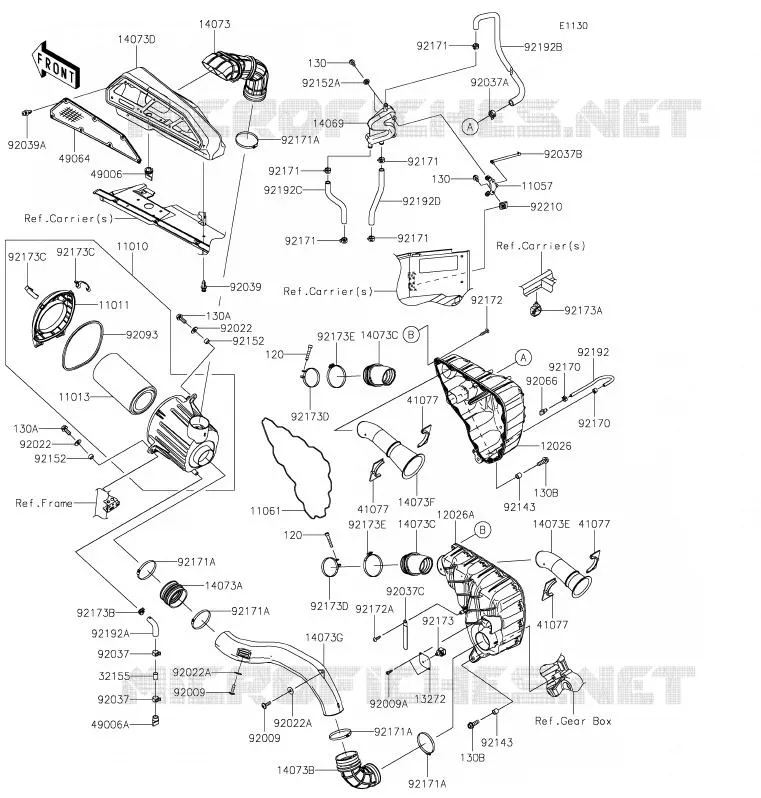 FILTRE A AIR Kawasaki SSV 1000 2020 TERYX KRX 1000  KRF1000ALF