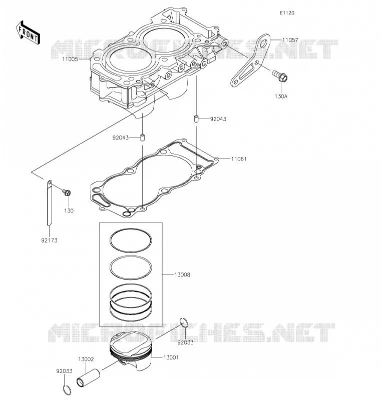 CYLINDRE/PISTON Kawasaki SSV 1000 2020 TERYX KRX 1000  KRF1000ALF