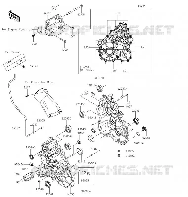 PONT Kawasaki SSV 1000 2020 TERYX KRX 1000  KRF1000ALF