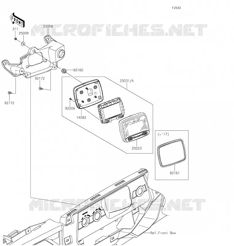COMPTEURS Kawasaki SSV 800 2020 TERYX  KRF800FLF