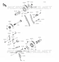 ARBRE A CAME/TENDEUR pour Kawasaki TERYX 2020