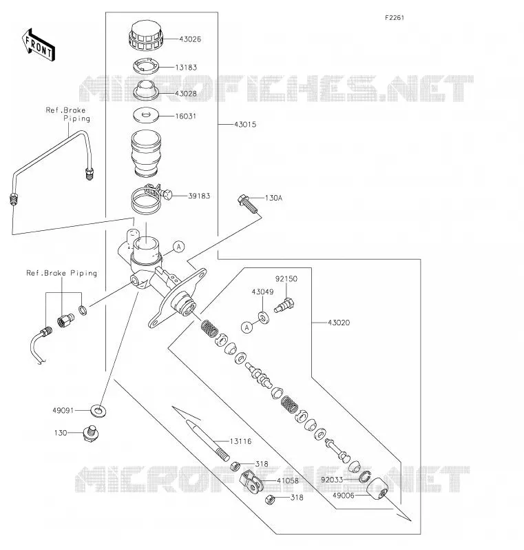 MAiTRE CYLINDRE Kawasaki SSV 800 2020 TERYX  KRF800GLF