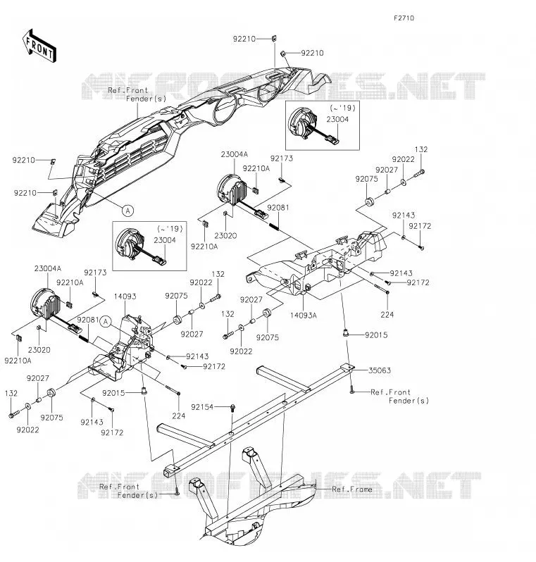 OPTIQUE(S) Kawasaki SSV 800 2020 TERYX  KRF800GLF