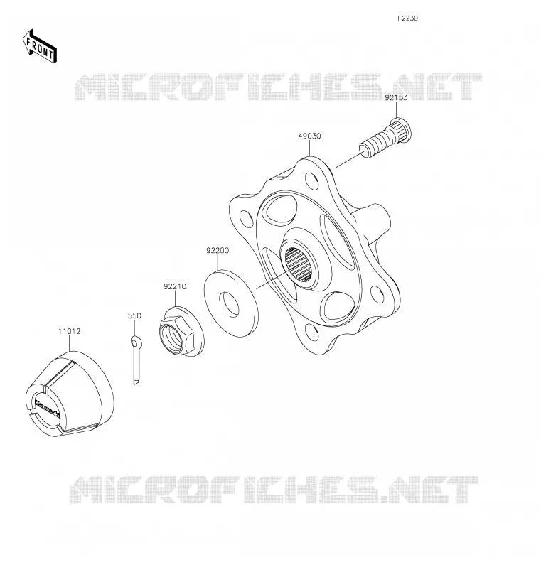 MOYEU AVANT/FREIN Kawasaki SSV 800 2020 TERYX4  KRT800FLF