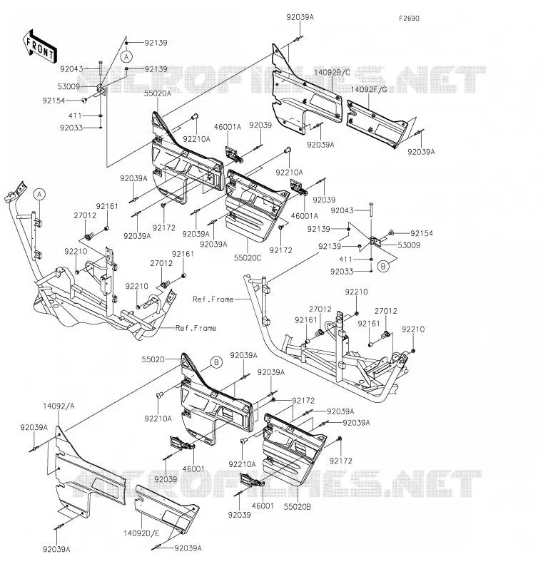 PORTE Kawasaki SSV 800 2020 TERYX4  KRT800FLF