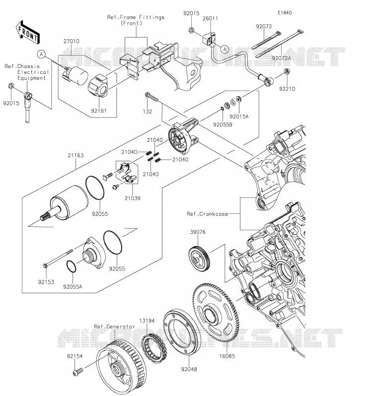 D&Eacute;MARREUR Kawasaki SSV 800 2020 TERYX4  KRT800GLF