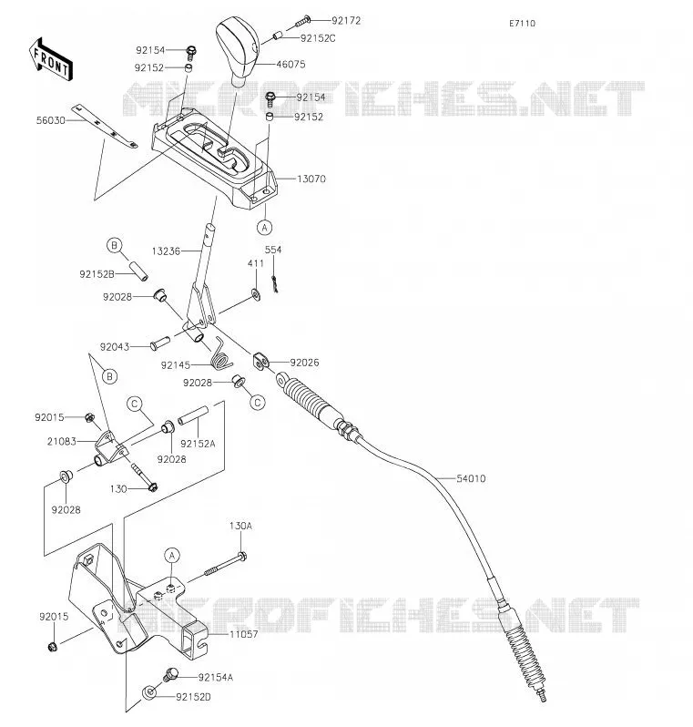CONTROLE Kawasaki SSV 800 2020 TERYX4  KRT800GLF