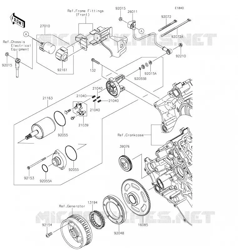 D&Eacute;MARREUR Kawasaki SSV 800 2020 TERYX4  KRT800GLF