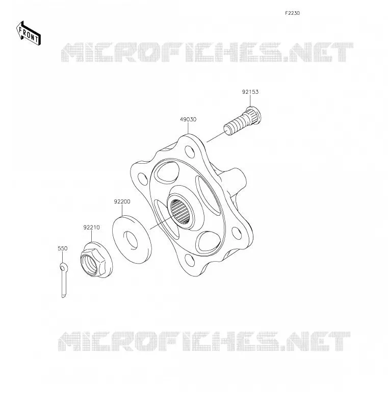 MOYEU AVANT/FREIN Kawasaki SSV 800 2020 TERYX4  KRT800GLF