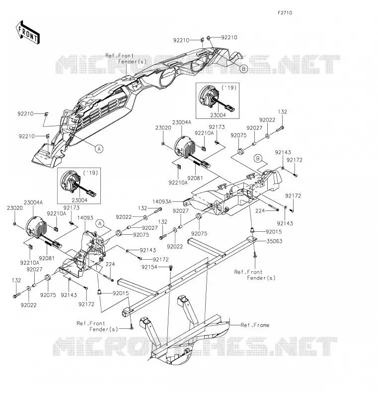 OPTIQUE(S) Kawasaki SSV 800 2020 TERYX4  KRT800GLF