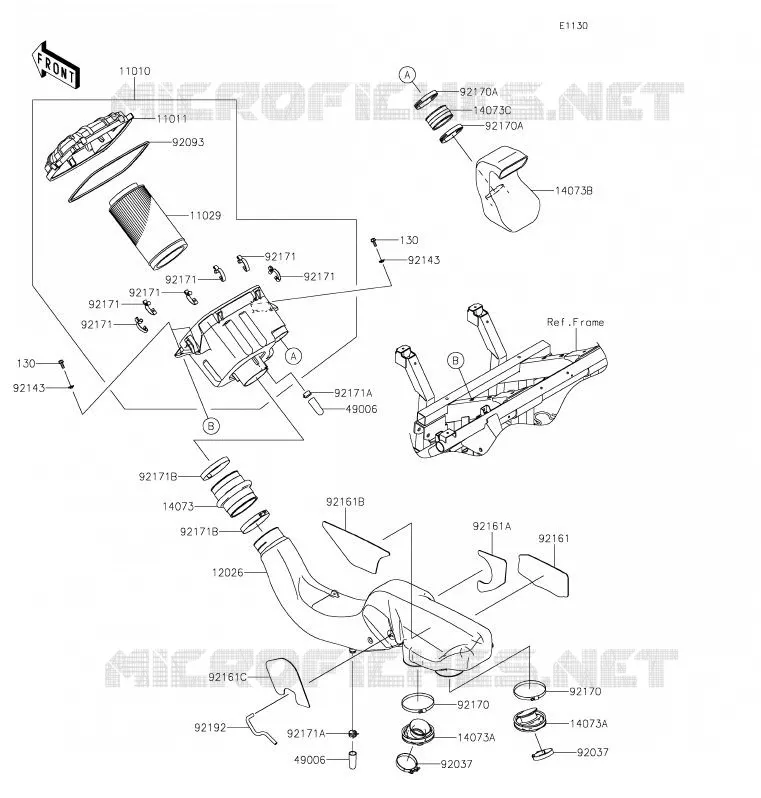 FILTRE A AIR Kawasaki SSV 800 2020 TERYX4  KRT800HLF