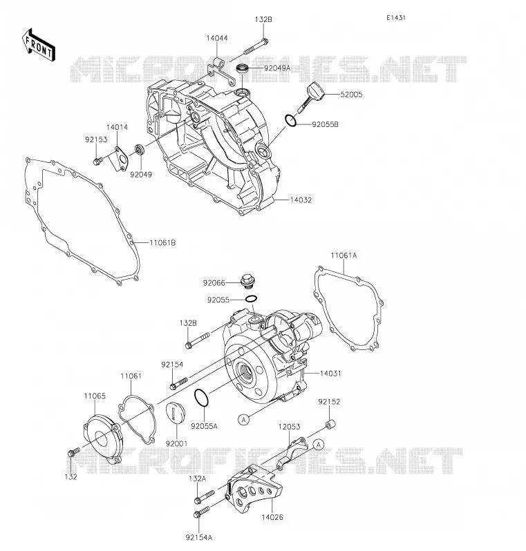 COUVERCLES MOTEUR Kawasaki TOUT-TERRAIN 140 2020 KLX140  KLX140ALF