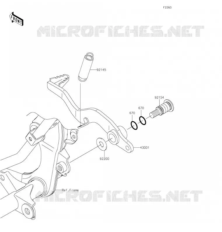 PEDALE DE FREIN Kawasaki TOUT-TERRAIN 140 2020 KLX140  KLX140ALF