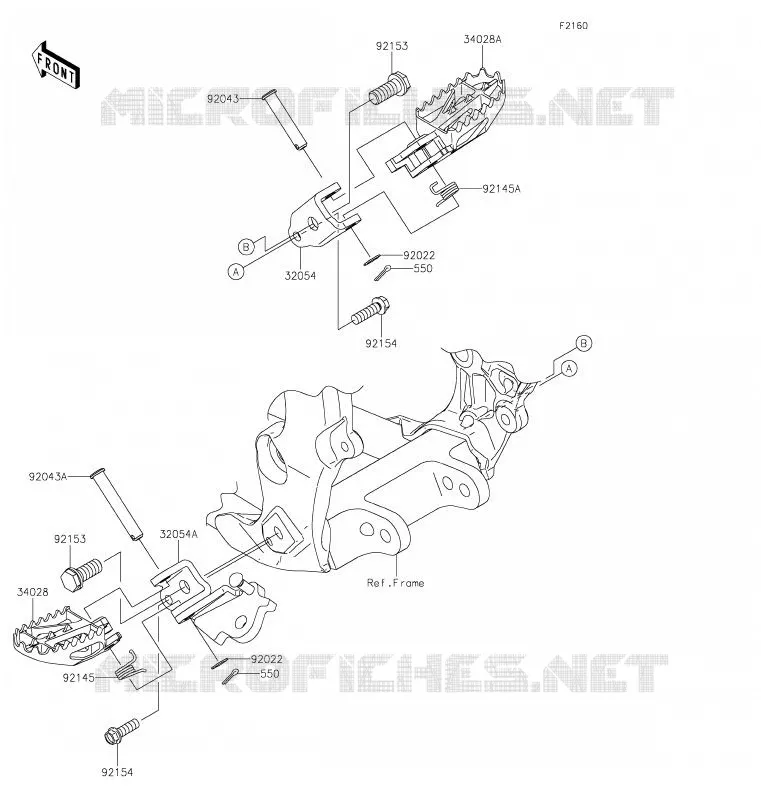 REPOSE PIED Kawasaki TOUT-TERRAIN 450 2020 KLX450R  KLX450ALF