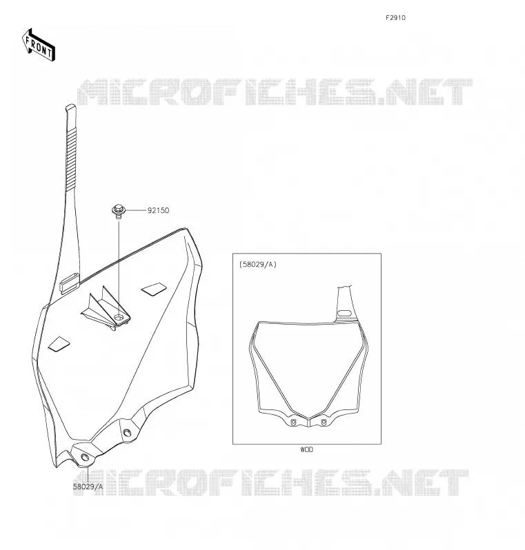 ACCESSOIRE Kawasaki TOUT-TERRAIN 100 2020 KX100  KX100FLF