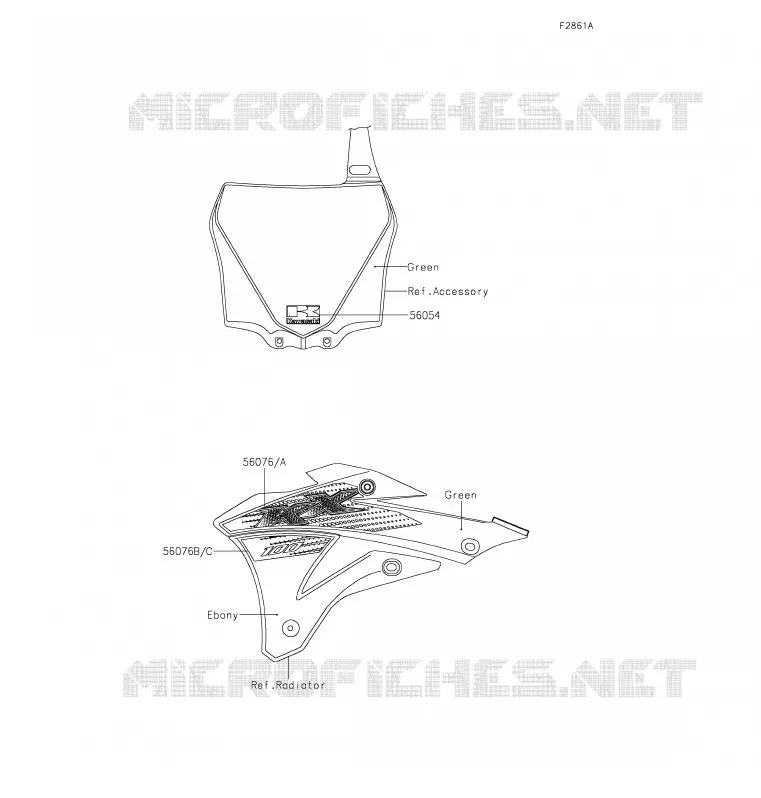 STICKER Kawasaki TOUT-TERRAIN 100 2020 KX100  KX100FLF