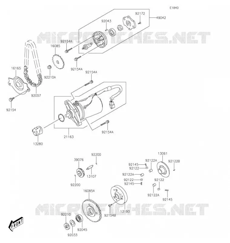 DEMARREUR Kawasaki QUAD 90 2021 KFX90  KSF90AMFNN