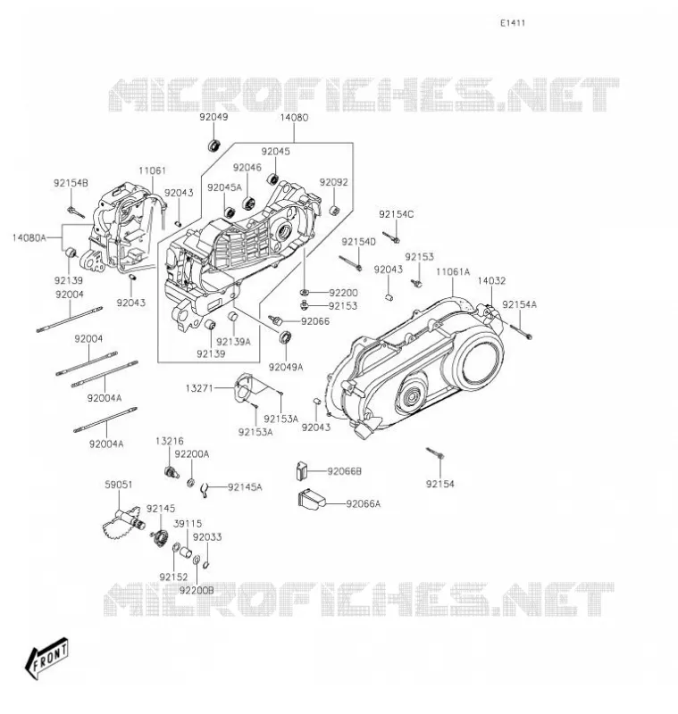 CARTER MOTEUR(S) Kawasaki QUAD 90 2021 KFX90  KSF90AMFNN