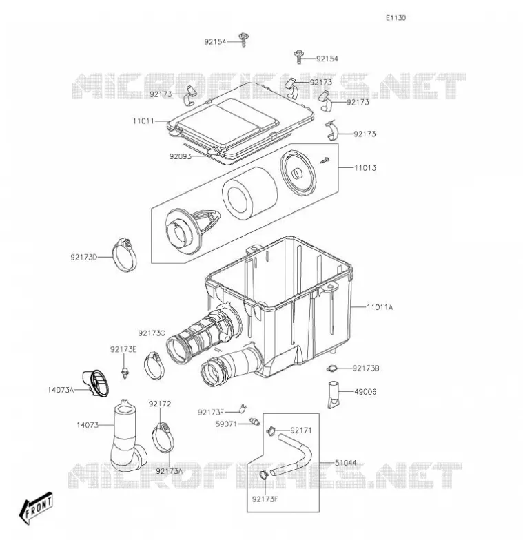 FILTRE A AIR Kawasaki QUAD 300 2021 BRUTE FORCE 300  KVF300CMFNN