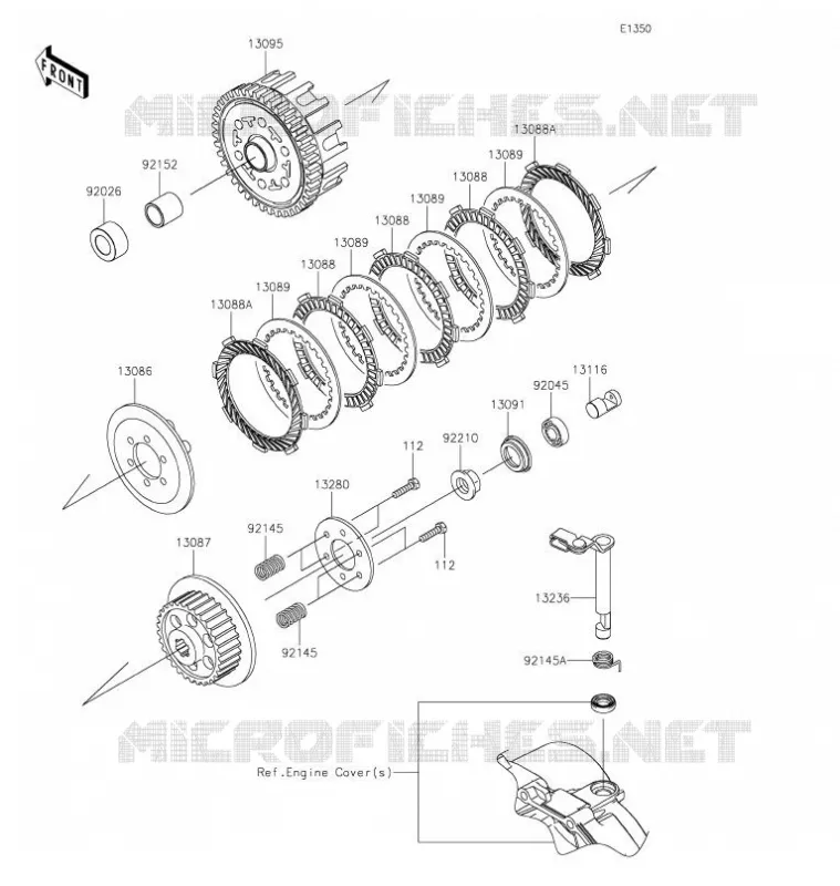 EMBRAYAGE Kawasaki MOTOS 125 2021 Z125 PRO  BR125JMFNN