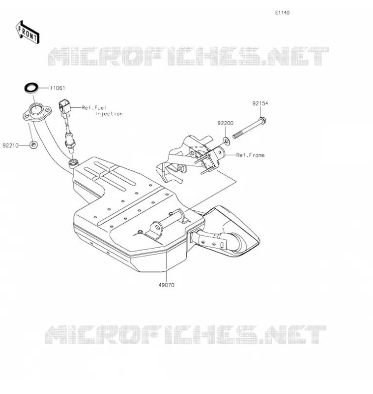 SILENCIEUX D'ECHAPPEMENT Kawasaki MOTOS 125 2021 Z125 PRO  BR125JMFNN