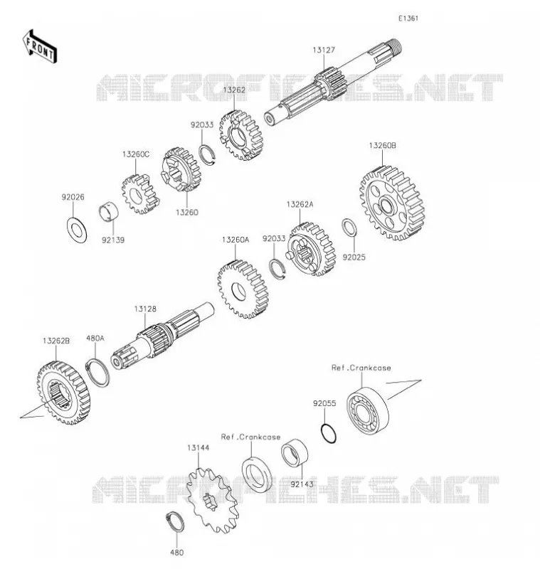 Transmission Kawasaki MOTOS 125 2021 Z125 PRO  BR125JMFNN