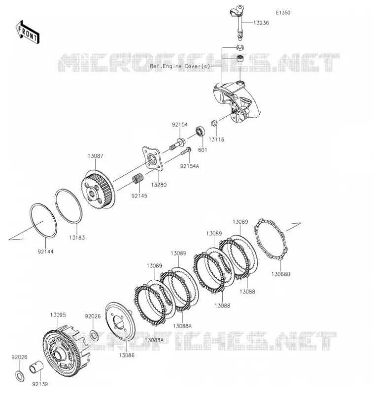 EMBRAYAGE Kawasaki MOTOS 125 2021 Z125  BR125LMFNN