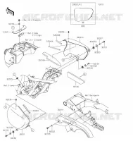 CACHE LAT&Eacute;RAL/GARDE CHAINE pour Kawasaki W800 2021